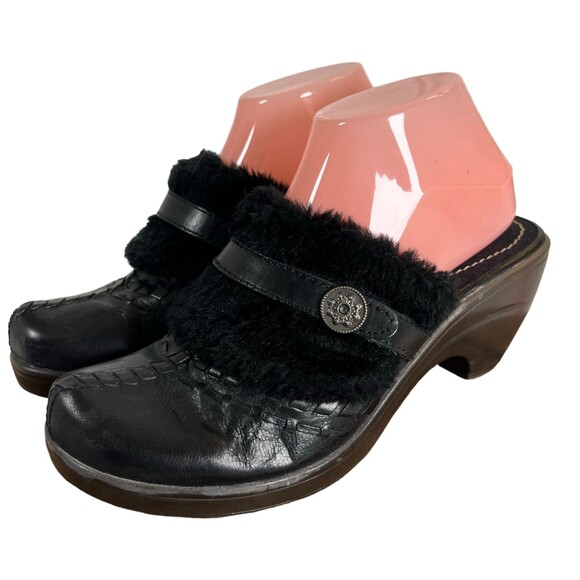 BareTraps Hazy Black Leather Chunky Heeled Mule Size 9 - Picture 1 of 9